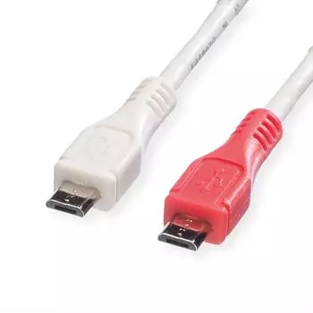 Value USB 2.0 Ladekabel Micro-B, 0,30m, wei&szlig; (11.99.8307)