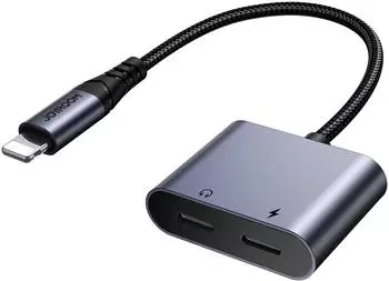 Joyroom SY-L02 Audio-Adapter 2-in-1 Lightning auf 2x Lightning, schwarz (SY-L02)