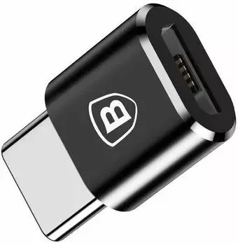 Baseus Adapter Micro-USB (Buchse) auf USB-C (Stecker), schwarz (6953156263529)