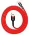 Baseus Cafule USB-auf-Lightning-Kabel 2,4A 1m schwarz/rot (CALKLF-B09)