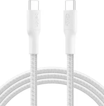 Belkin BoostCharge USB-C auf USB-C Kabel, geflochten, 240W, 2m, wei&szlig; (CAB025HQ2MWH)