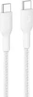 Belkin CAB025hq1MWH, Belkin USB-C auf USB-C Kabel Geflochten Wei&szlig; USB-C 1m 240W