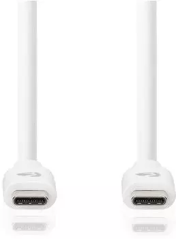 Nedis USB-C auf USB-C Kabel USB 3.2 Gen 1, 60W, 4K@60Hz, 1m (CCGB64700WT10)