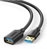Ugreen 378917, Ugreen USB-A 3.0 Verl&auml;ngerungskabel US129, 5m - schwarz (5 m)