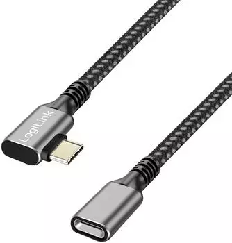 LogiLink USB-C Verl&auml;ngerungskabel USB 3.2 Gen2 90&deg; gewinkelt 1m (CUA0111)
