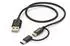 Hama 2-in-1 Micro-USB-Kabel mit USB-C-Adapter, 1m, schwarz (178327)