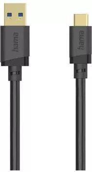 Hama USB-Kabel USB-A auf USB-C, USB 3.2 Gen1, 0,25m, schwarz (00202004)