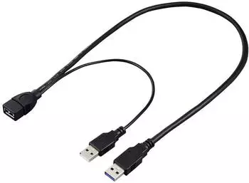 Renkforce USB-Kabel USB 3.0 USB-A Stecker auf USB-A Buchse, 0,50m, schwarz (RF-5719752)