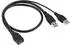 Renkforce USB-Kabel USB 3.0 USB-A Stecker auf USB-A Buchse, 0,50m, schwarz (RF-5719752)