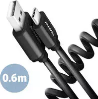 AXAGON USB-C&reg; Kabel USB 2.0 USB-A Stecker, USB-C&reg; Stecker 0.6 m Schwarz vergoldete
