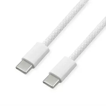 Value USB-C auf USB-C Kabel USB 2.0, 60W, 2m, wei&szlig;, Textilmantel (11998341)