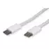 Value USB-C auf USB-C Kabel USB 2.0, 60W, 2m, weiß, Textilmantel (11998341)