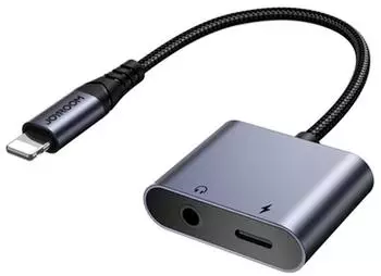 Joyroom SY-L01 2-in-1 Lightning auf 3,5mm Klinke + Lightning DAC-Adapter, schwarz (SY-L01)