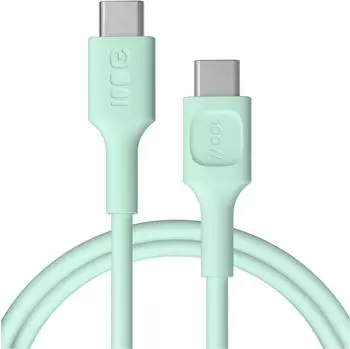 GreenCell PowerFlex USB-C auf USB-C Kabel 100W Silikon 1,2m mint (KABGC100PF120MG)
