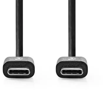 Nedis USB-C Kabel USB 2.0, 60W, 3m, schwarz (CCGB60700BK30)