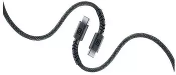 Cellular Line Flexi Braided Data Cable USB-C auf USB-C 60W 2,5m, schwarz (USBDATAUBRC2C25K)