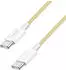 LogiLink USB-C auf USB-C Kabel USB 2.0, Nylon, 60W, 1m, gelb (CU0353)