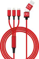 Smrter USB-Ladekabel USB 2.0 USB-A Stecker, USB-C&reg; Stecker, Apple Lightning Stecker,