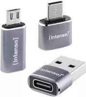 Intenso 3-pack USB Adapter MIX USB-C/A/MICRO MIX480 Aluminiu - USB-Controller
