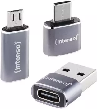 Intenso MIX480 USB-Adapter 3er-Pack USB-C/A/Micro, Aluminium (7600913)