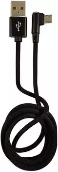 LC Power USB-A zu Micro-USB Kabel, schwarz, gewinkelt, 1m (LC-C-USB-MICRO-1M-2)