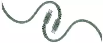 Cellular Line Flexi Braided Data Cable USB-C auf USB-C, 60W, 1,5m, gr&uuml;n (USBDATAUBRC2C15G)