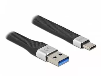 DeLock USB 3.2 Gen 1 FPC Flachbandkabel Typ-A zu USB-C 14cm 3A (86938)