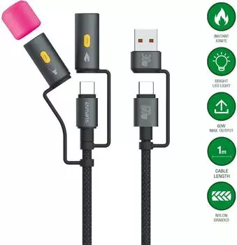 4smarts 4in1 USB-C Kabelset Explorer 60W 1m (541060)