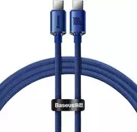 Crystal Shine cable USB-C to USB-C 100W 1.2m (blue)