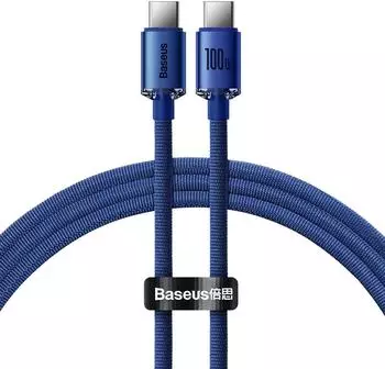 Baseus Crystal Shine USB-C auf USB-C Kabel 100W 1,2m blau (CAJY000603)