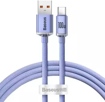 Baseus Crystal Shine USB-A zu USB-C Kabel 5A, 1,2m, lila (CAJY000405)