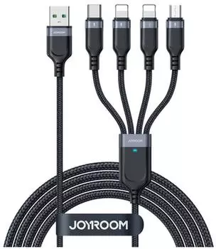 Joyroom S-A18 4-in-1 USB-Kabel USB-A zu USB-C / Lightning / Micro-USB 1,2m (S-1T4018A18)