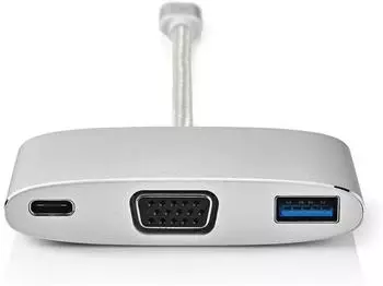 Nedis USB-Adapter USB-C™ Stecker auf USB-A / USB-C™ / VGA, 5Gbps, 0,20m (CCTB64760AL02)