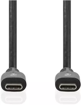 Nedis USB-C auf USB-C Kabel USB 3.2 Gen 2, 100W, 4K@60Hz, 2m (CCGW64750BK20)