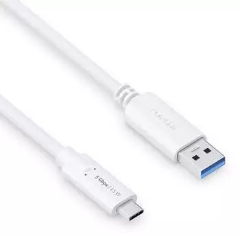 PureLink iSerie USB-C auf USB-A Kabel USB 3.2, 1m, wei&szlig; (IS2600-010)