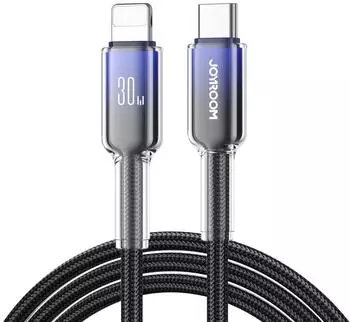Joyroom S-A42 Crystal-Clear Series USB-C auf Lightning Kabel 30W 1,2m schwarz (S-A42)