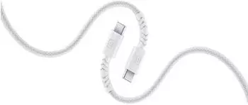 Cellular Line Flexi Braided Data Cable USB-C auf USB-C, 60W, 1,5m, wei&szlig; (USBDATAUBRC2C15W)