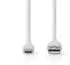 Nedis USB-Kabel USB-A auf USB-C, USB 2.0, 15W, 480Mbps, 1,50m, weiß (CCGB60800WT15)