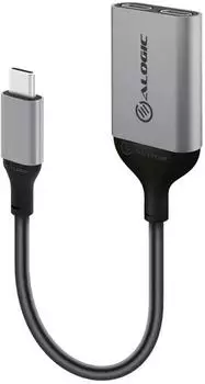 Alogic Ultra Series Charging Combo Adapter USB-C auf 2x USB-C, 10cm, space grau (UL2CAPW-SGR)