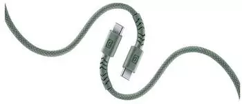 Cellular Line Flexi Braided Data Cable USB-C auf USB-C 100W 1,5m gr&uuml;n (61619)