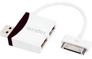 LogiLink USB 2.0 Hub 2-Port mit Dock Connector Kabel