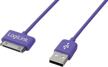 LogiLink Daten- & Ladekabel für iPhone, iPad & iPod violett