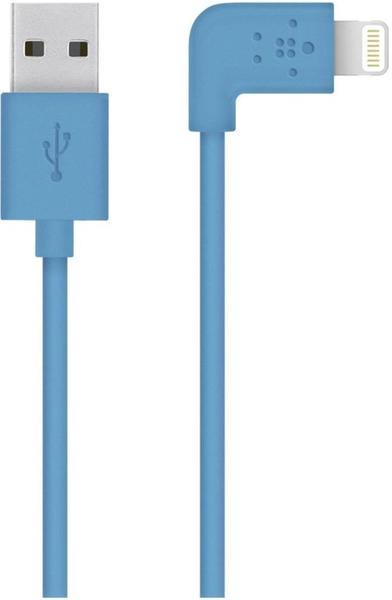 Belkin Abgewinkeltes Lightning Kabel (1,2 m) blau
