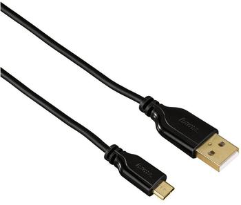 Hama Micro-USB-Kabel """"Flexi-Slim"""" 0","75m schwarz""