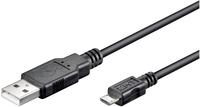 Usb 2.0 Hi-speed-kabel, Schwarz, Usb-2.0-stecker (typ A) Usb 2.0-micro-stecker (typ