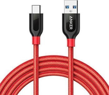 Anker Tech Anker PowerLine+ USB-Kabel 3.0 USB-A/-C (1,8m) rot