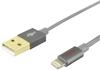 Ednet Lightning-USB Daten-/Ladekabel 1,0m (31062) grau