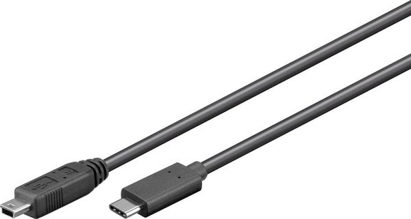 Goobay USB-C auf Mini-B 2.0 0,5m schwarz (67989) bulk