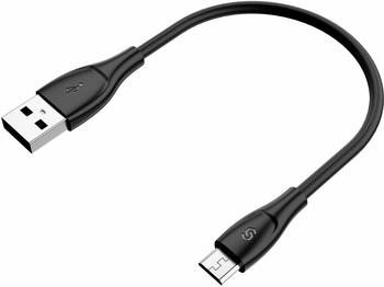Syncwire UNBREAKcable Serie USB Kabel 2,4A High Speed Android 20cm schwarz