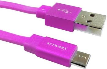 networx-fancy-micro-usb-kabel-1m-pink